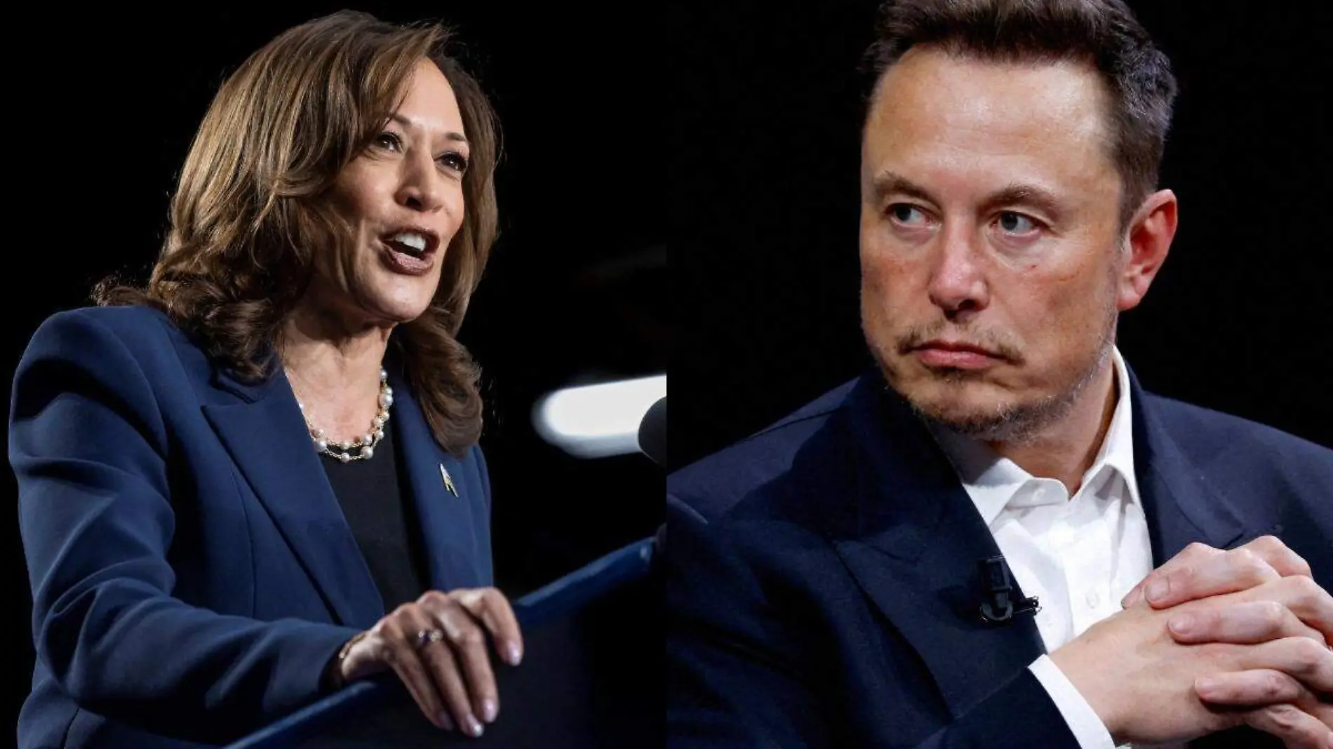 Kamala Harris y Elon Musk